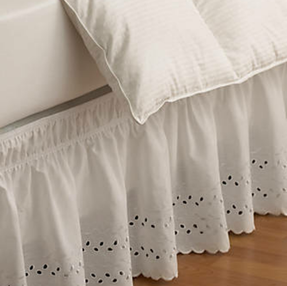 💲Eyelet Bedskirt Ellery Homestyle White